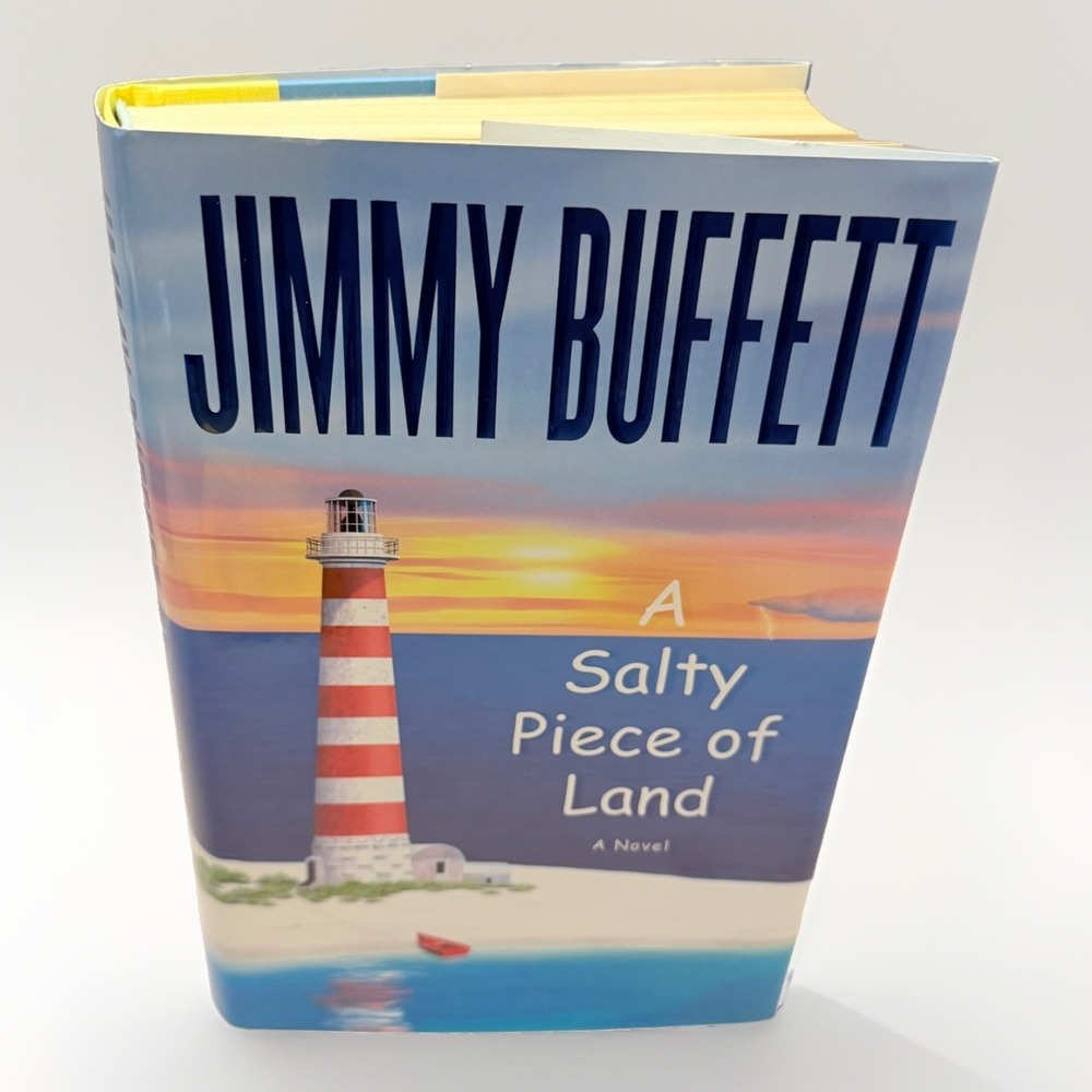 Jimmy Buffett A Salty Piece Of Land Hardcover Book 2004 First Editon HC DJ VTG